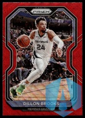 2020-21 Panini Prizm Dillon Brooks Red Wave Prizm #70 Memphis Grizzlies